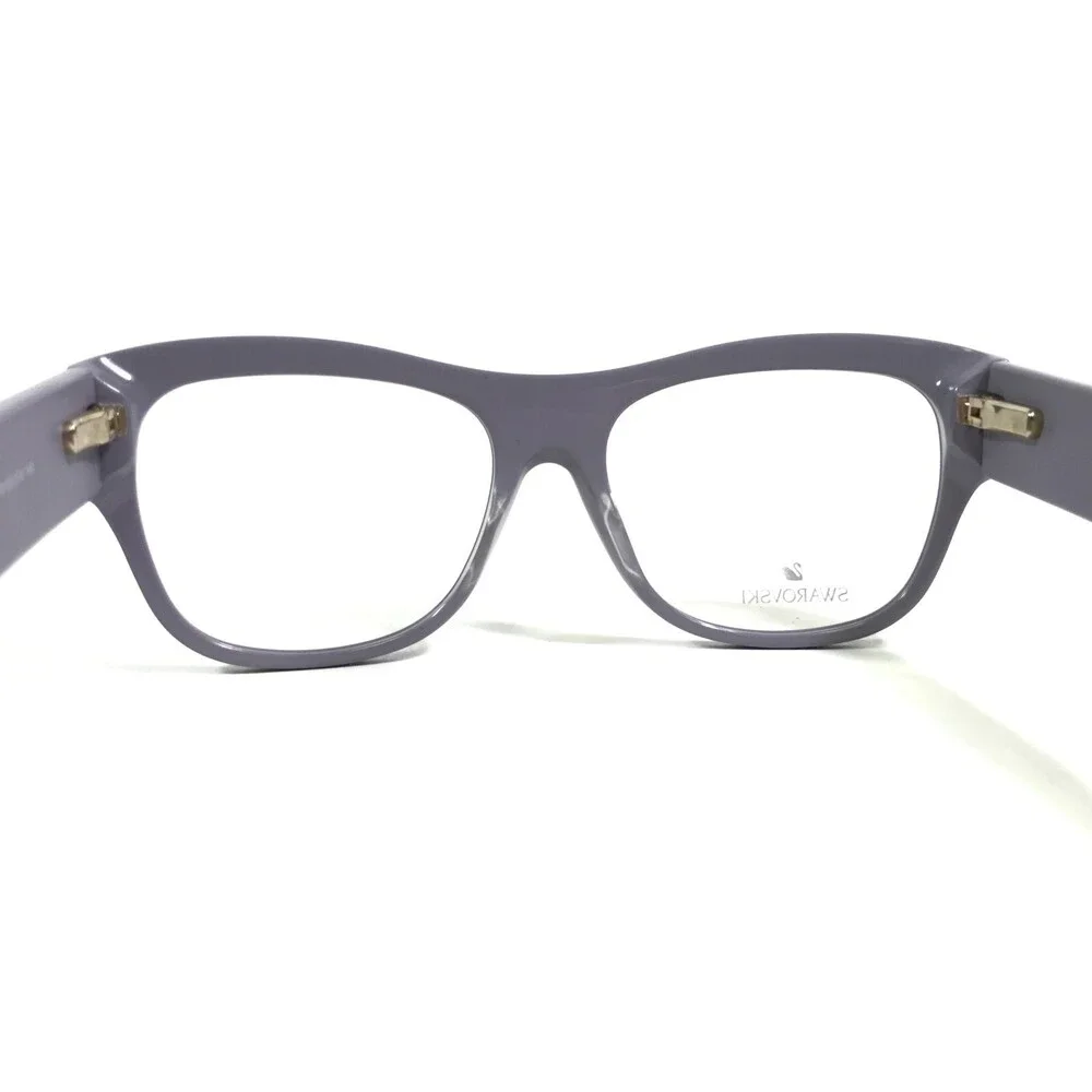 Swarovski Eyeglasses Frames SW5213 078 Oversized Muted Purple Crystals 53-16-140